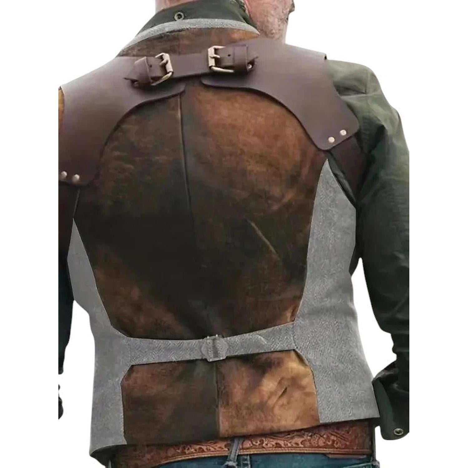 Men's vintage V-neck reversible vest