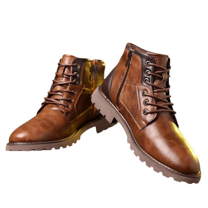 Men’s zip-up leather dress boots – smart and durable ankle footwear