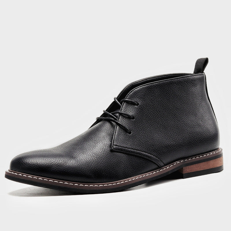 Stylish Leather Ankle Boots – Men’s Classic