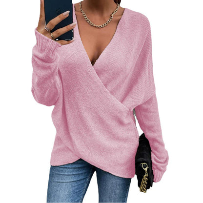 Sweater Women Modern Crossed Fit Everyday Style