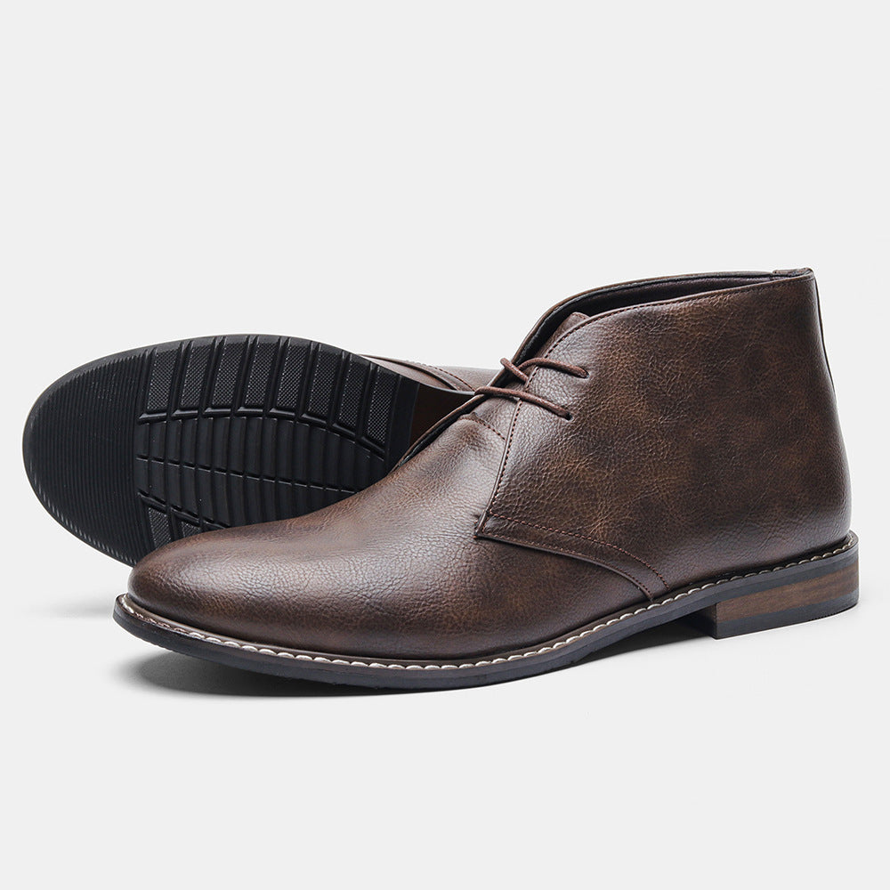 Stylish Leather Ankle Boots – Men’s Classic