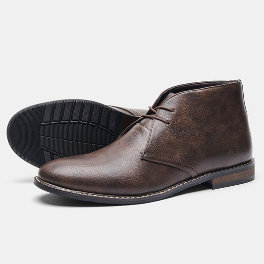 Stylish Leather Ankle Boots – Men’s Classic