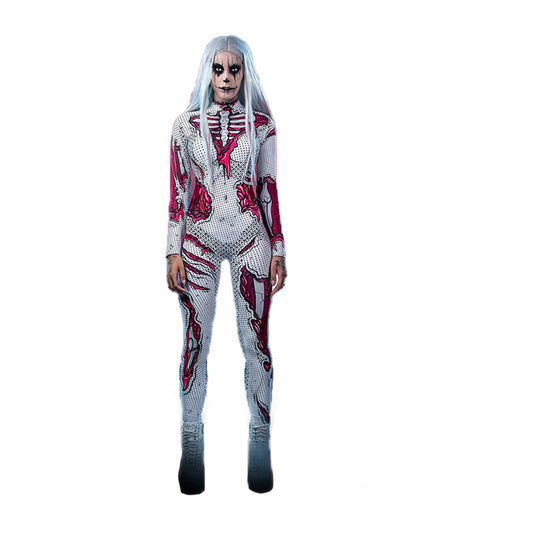 Women's full body halloween costume - scary printed design