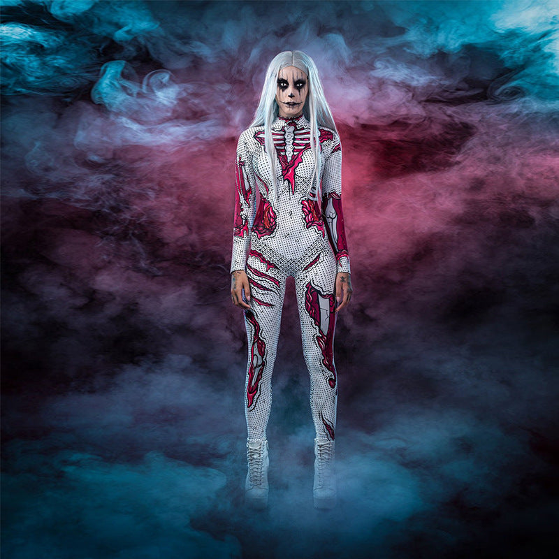 Women's full body halloween costume - scary printed design
