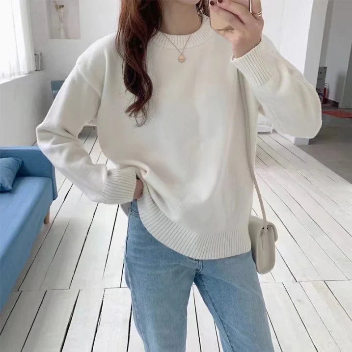 Oversized Sweater Women Modern Relaxed Long Sleeve Winter Jumper