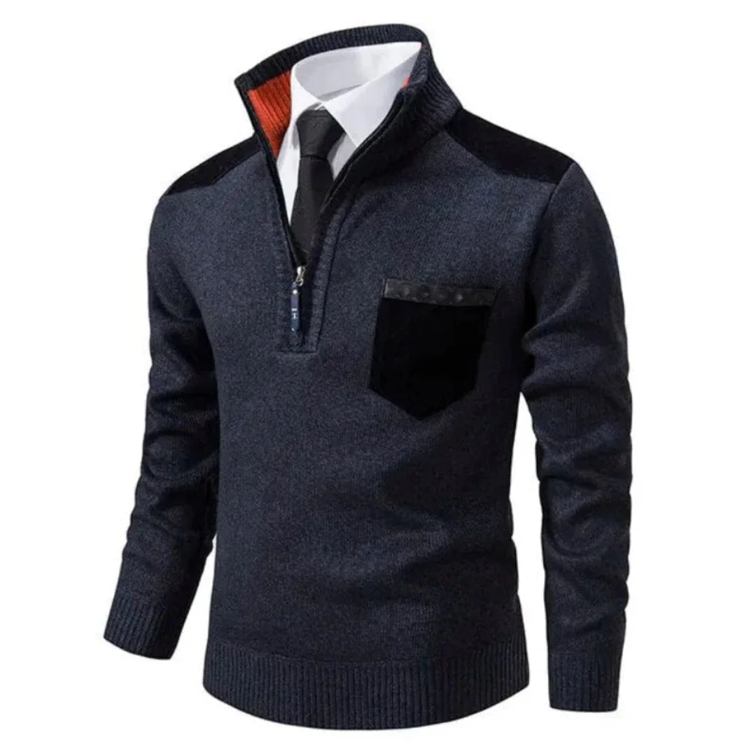 Sweater Men Warm Round Neckline Stylish Long Sleeve