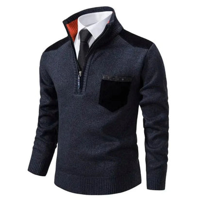 Sweater Men Warm Round Neckline Stylish Long Sleeve