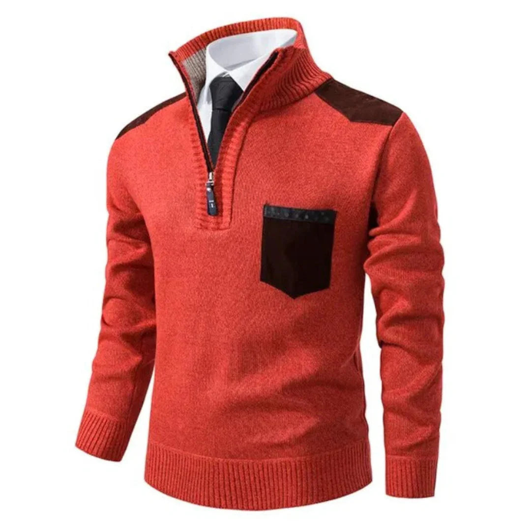 Sweater Men Warm Round Neckline Stylish Long Sleeve