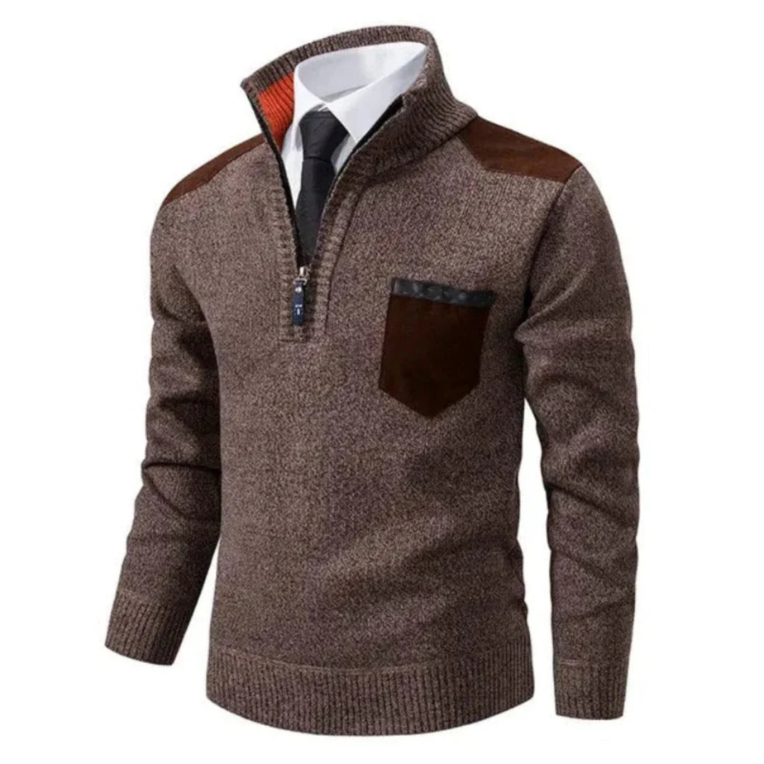 Sweater Men Warm Round Neckline Stylish Long Sleeve