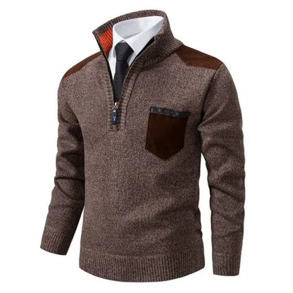Sweater Men Warm Round Neckline Stylish Long Sleeve