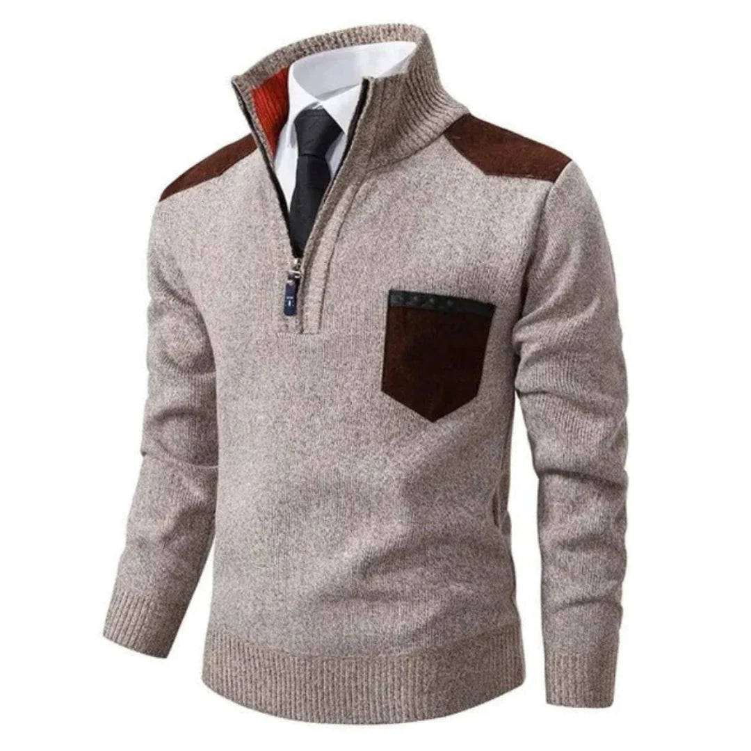 Sweater Men Warm Round Neckline Stylish Long Sleeve