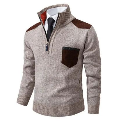 Sweater Men Warm Round Neckline Stylish Long Sleeve
