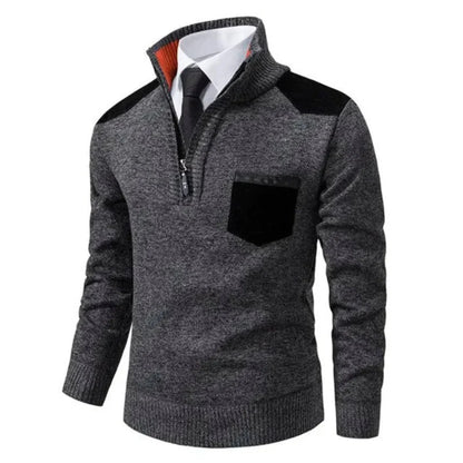 Sweater Men Warm Round Neckline Stylish Long Sleeve