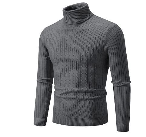 Turtleneck Sweater Men Warm Winter Pullover
