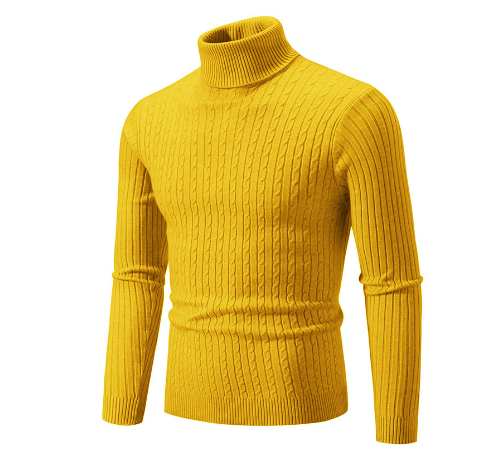 Turtleneck Sweater Men Warm Winter Pullover