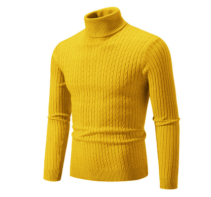 Turtleneck Sweater Men Warm Winter Pullover
