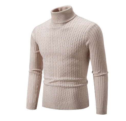 Turtleneck Sweater Men Warm Winter Pullover