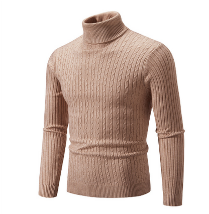Turtleneck Sweater Men Warm Winter Pullover