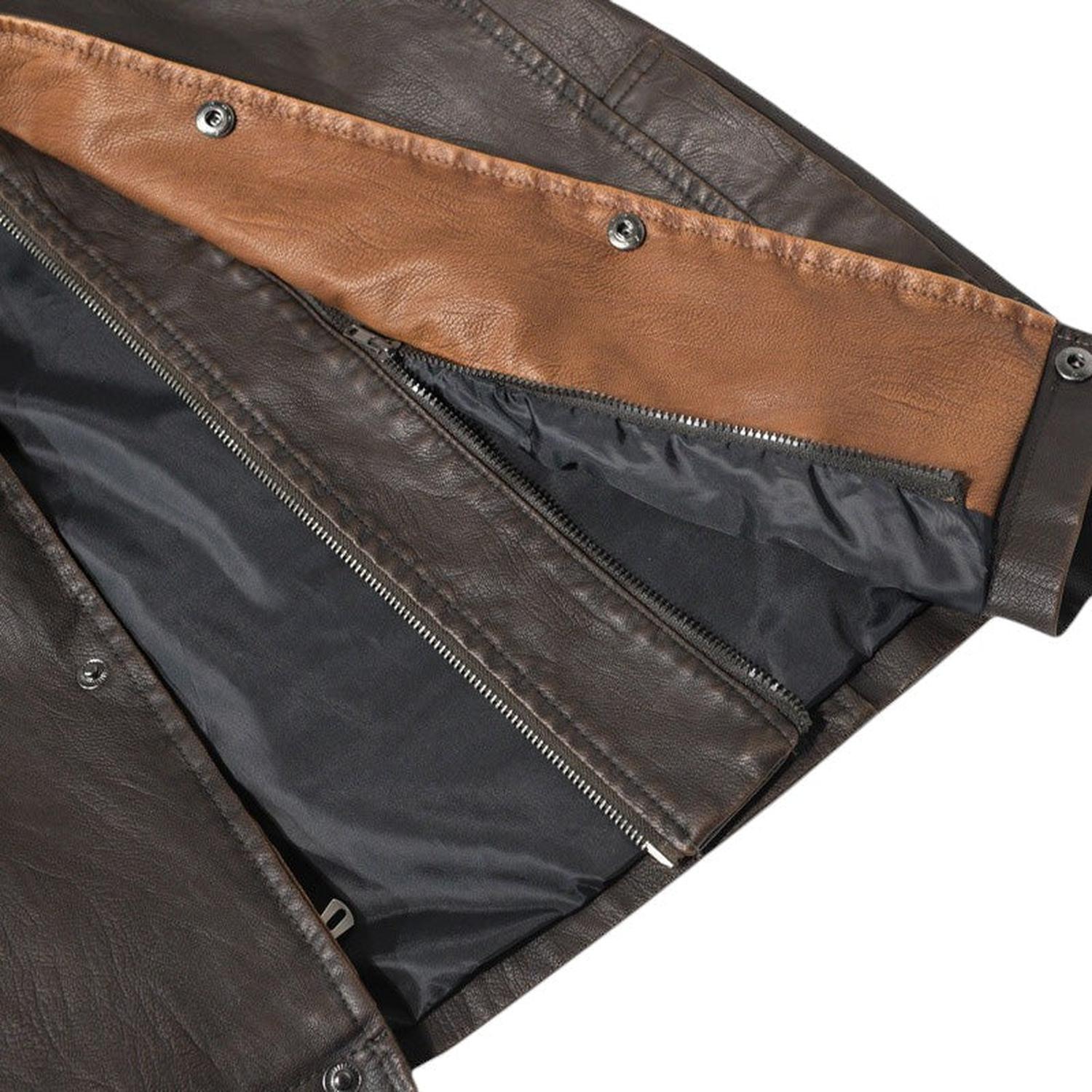 Retro men's PU leather vest