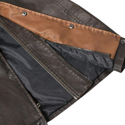Retro men's PU leather vest