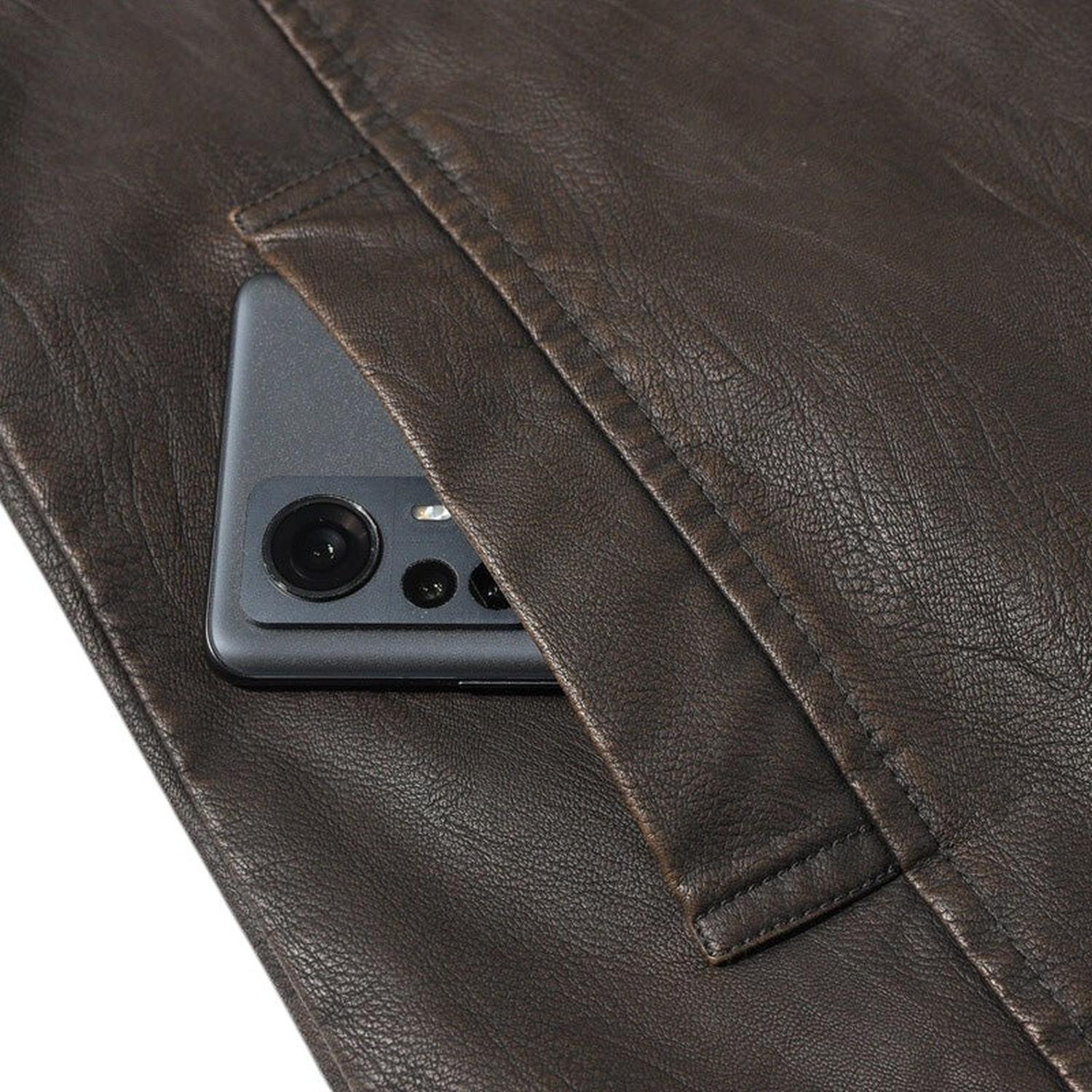 Retro men's PU leather vest
