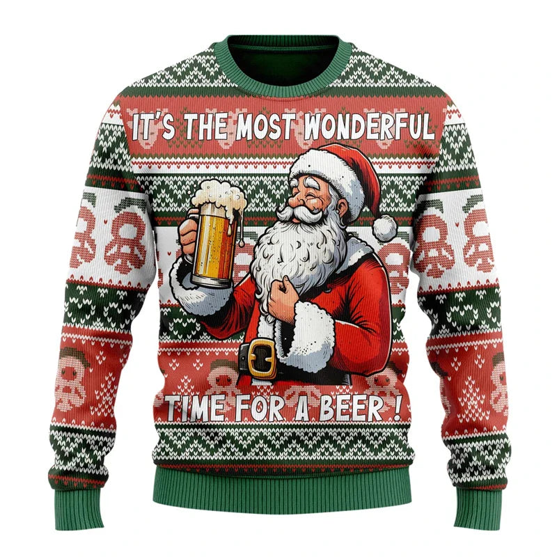 Funny Men’s Christmas Sweater - Warm Festive Holiday Jumper