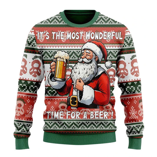 Funny Men’s Christmas Sweater - Warm Festive Holiday Jumper