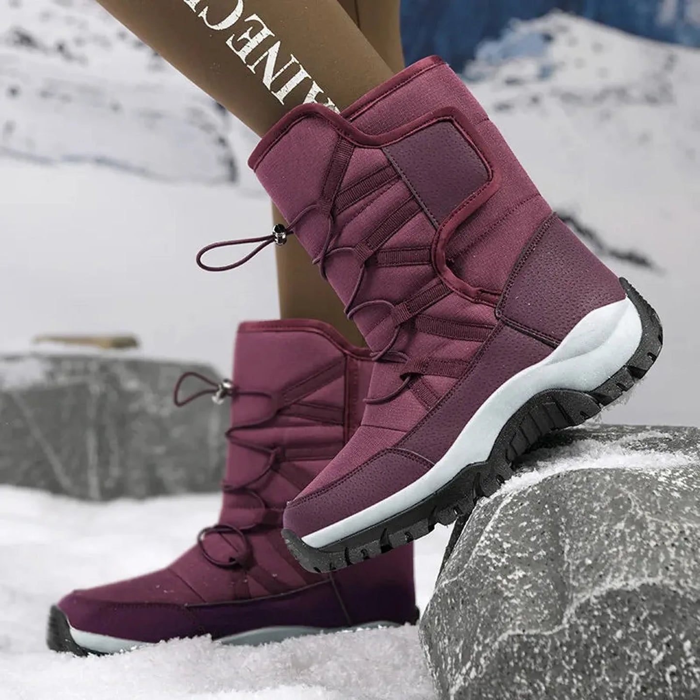 Men’s mid-calf boots - water-resistant with insulated lining, rugged sole and adjustable fit