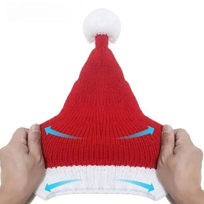 Knitted Christmas Hat - Festive Winter Accessory for Women
