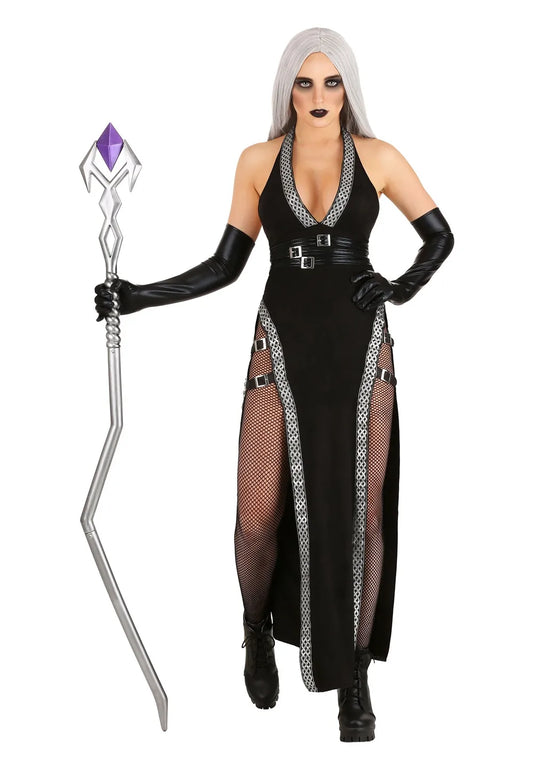 Women’s gothic witch halloween dress - maxi costume outfit