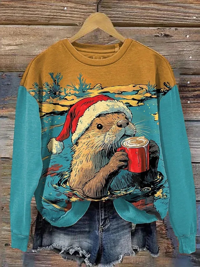 Animal Christmas Sweater Women - Oversized Jumper