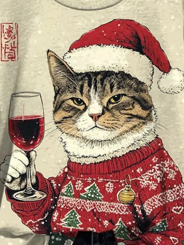 Animal Christmas Sweater Women - Oversized Jumper