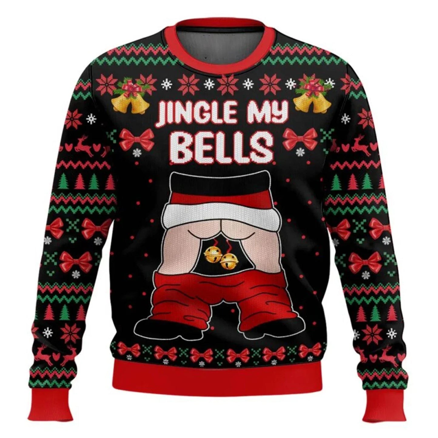 Unisex Ugly Christmas Sweater – Funny Xmas Jumper Round Neck