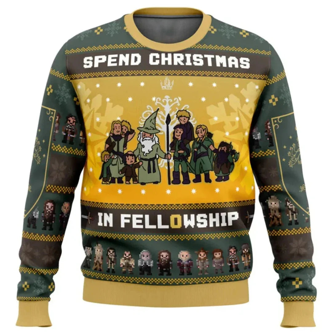 Men’s Knitted Christmas Sweater – Warm Winter Jumper