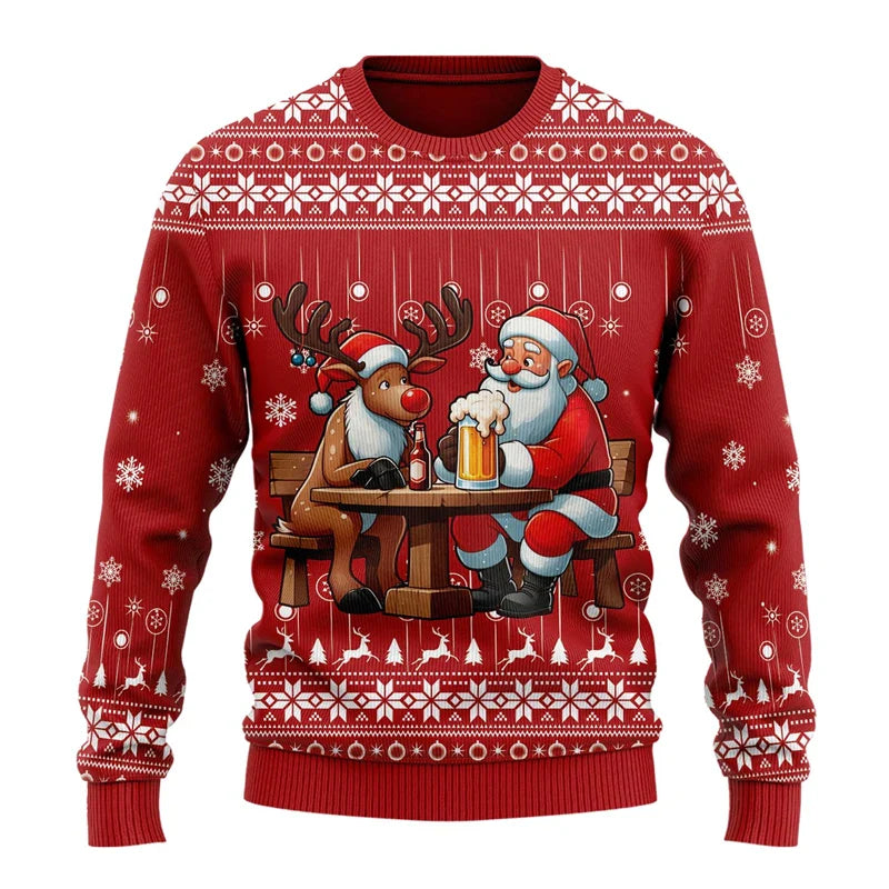 Funny Men’s Christmas Sweater - Warm Festive Holiday Jumper