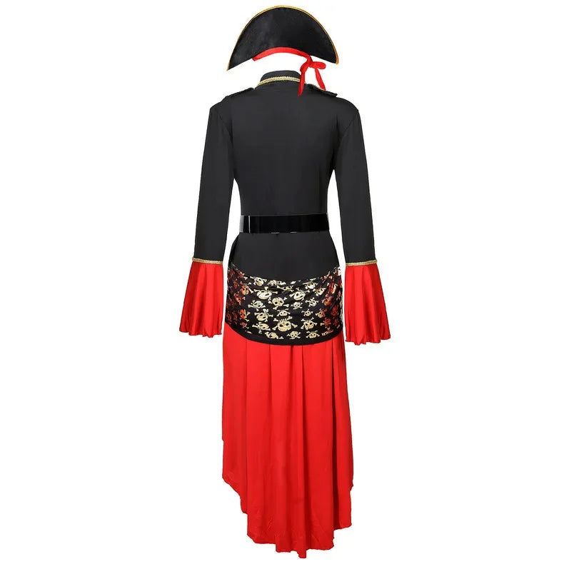 Women’s pirate captain halloween dress - midi costume outfit