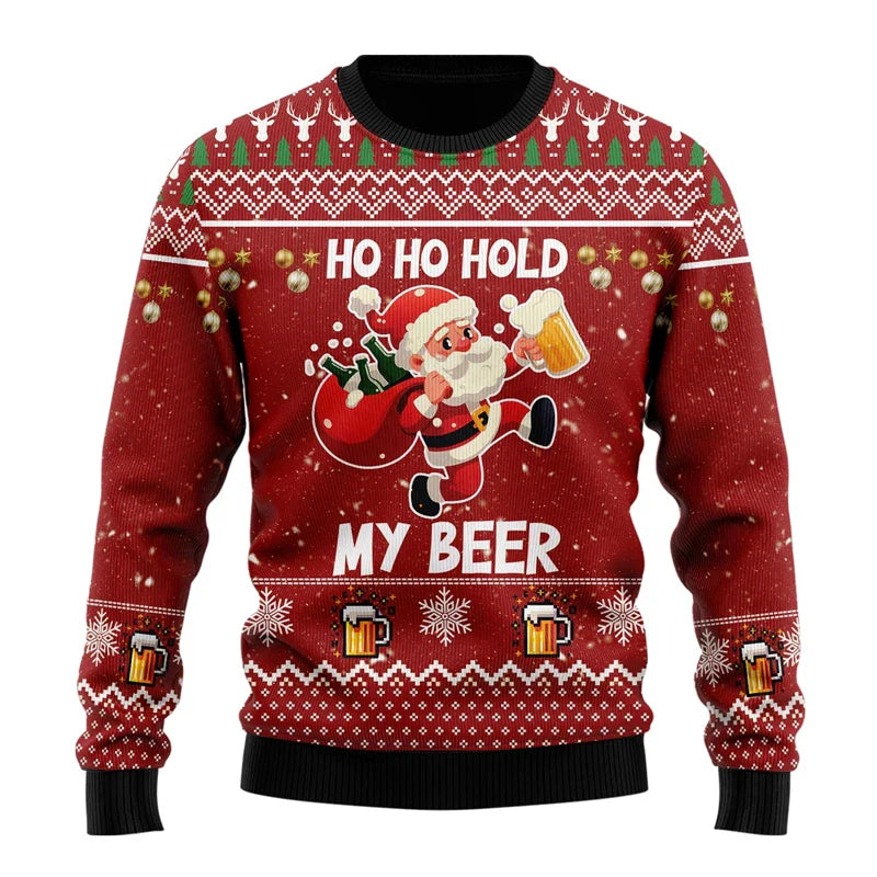 Funny Men’s Christmas Sweater - Warm Festive Holiday Jumper