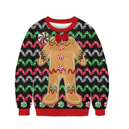 3D Printed Men’s Christmas Sweater – Warm Long Sleeve Festive Top