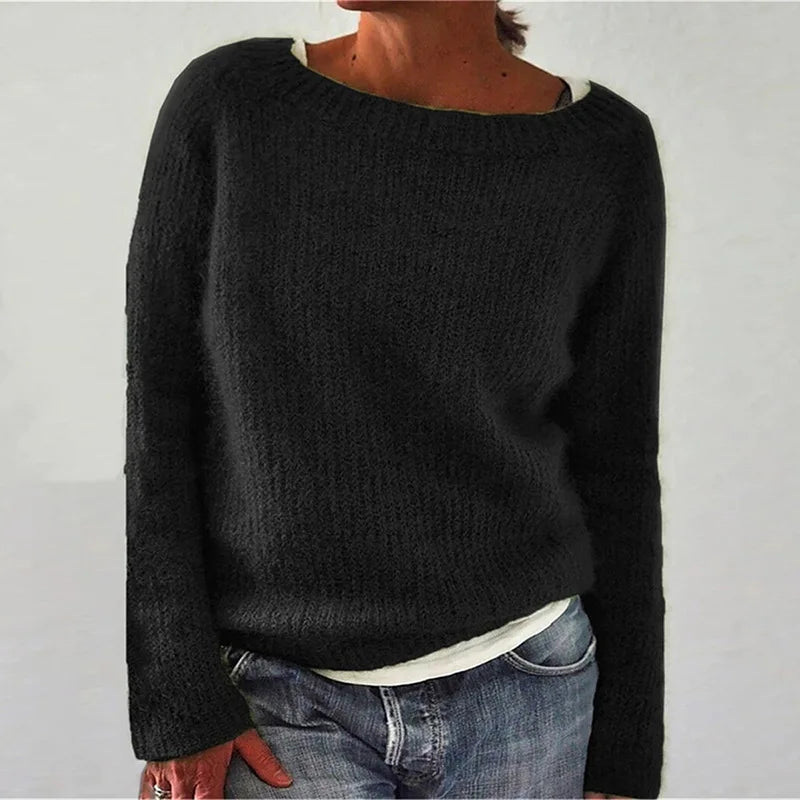 Sweater Women Warm Knitted Winter Fit Cozy Look