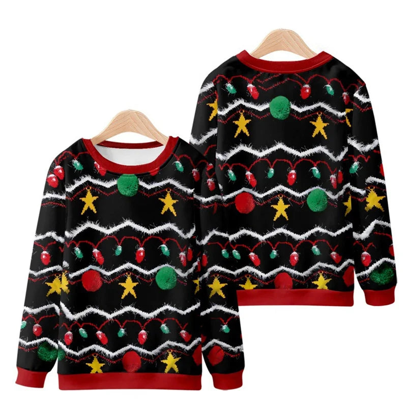3D Printed Men’s Christmas Sweater – Warm Long Sleeve Festive Top