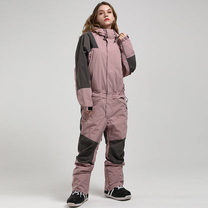 Ski Overall Unisex Waterproof Breathable One-piece Construction