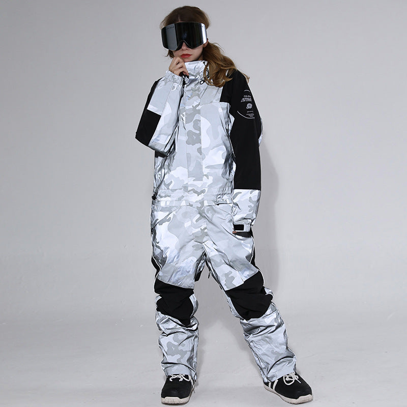 Ski Overall Unisex Waterproof Breathable One-piece Construction