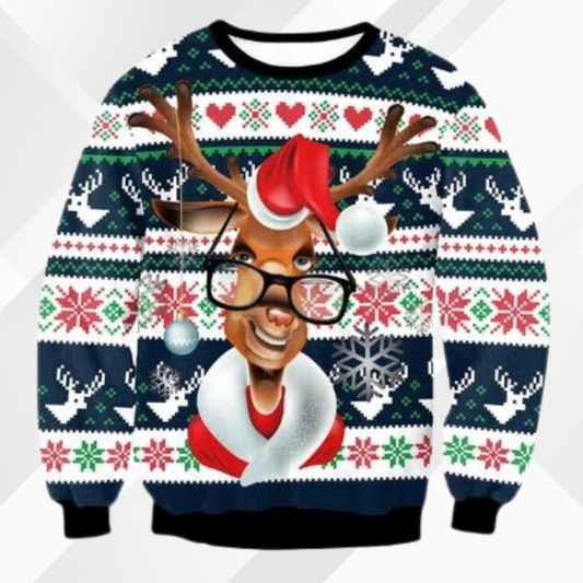 Men’s Christmas Sweater – Winter Pullover with Snowflake Pattern