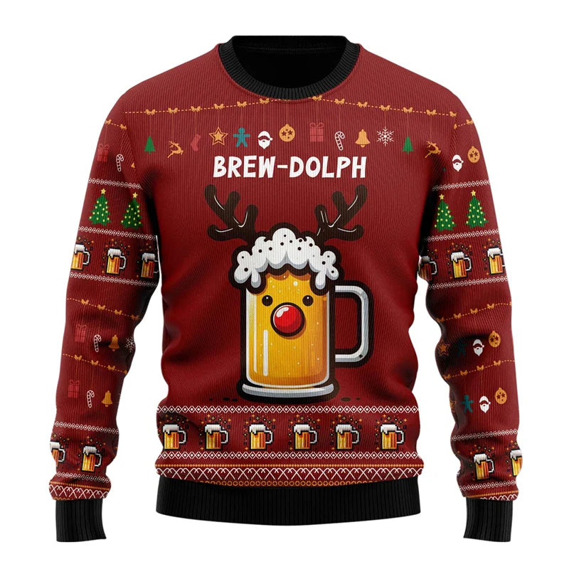 Funny Men’s Christmas Sweater - Warm Festive Holiday Jumper