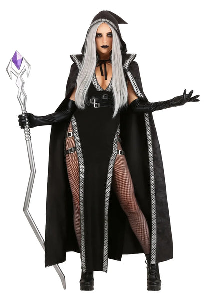 Women’s gothic witch halloween dress - maxi costume outfit