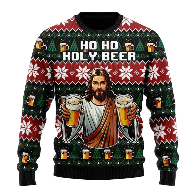 Funny Men’s Christmas Sweater - Warm Festive Holiday Jumper
