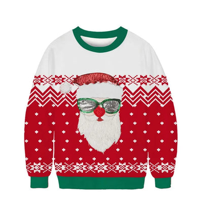 3D Printed Men’s Christmas Sweater – Warm Long Sleeve Festive Top