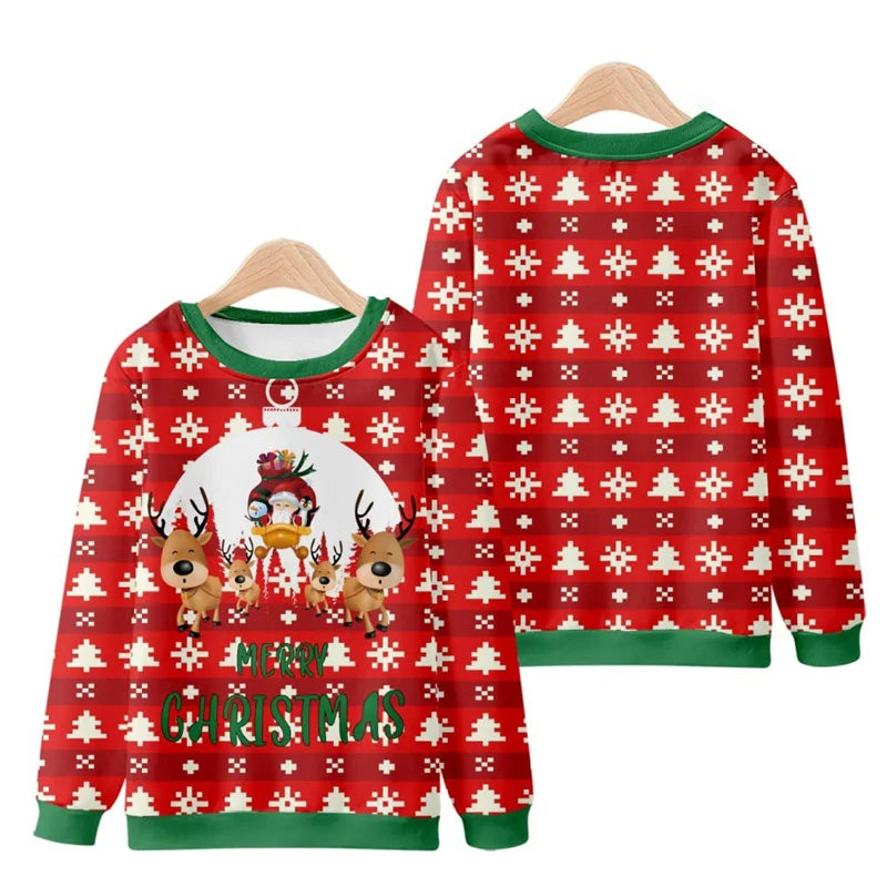 3D Printed Men’s Christmas Sweater – Warm Long Sleeve Festive Top
