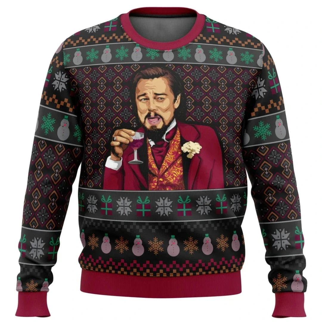 Warm Winter Christmas Sweater for Men – Printed Festive Jumper