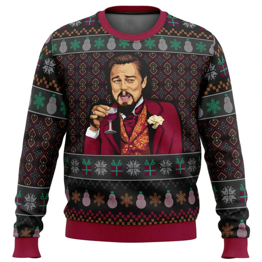Warm Winter Christmas Sweater for Men – Printed Festive Jumper